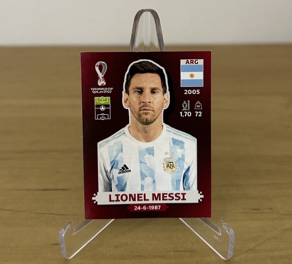 Cromo Lionel Messi ARG20 Oryx Swiss Edition Panini World Cup Qatar 2022
