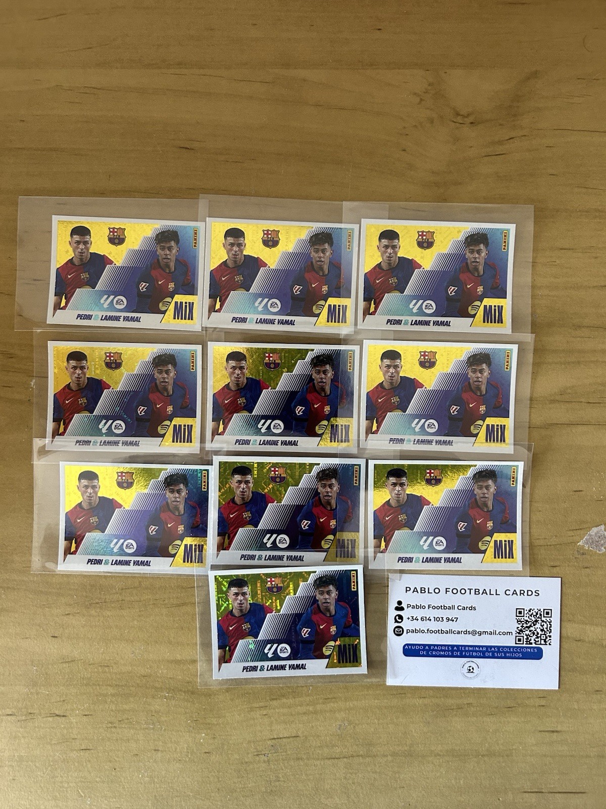 Lote 10 cromos Pedri Lamine Yamal Mix 20 FC Barcelona LaLiga Este 2025-26 Panini