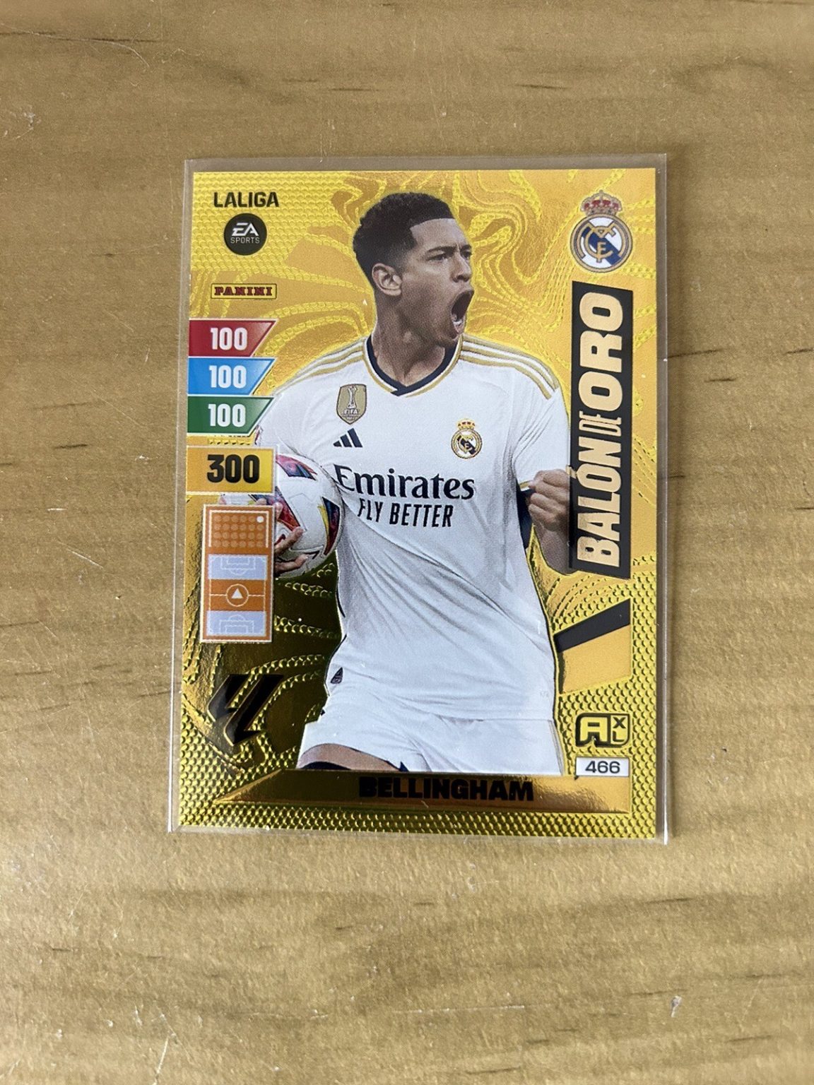 Carta Jude Bellingham Balón de Oro 466 Adrenalyn XL LaLiga 2023-24 Real Madrid