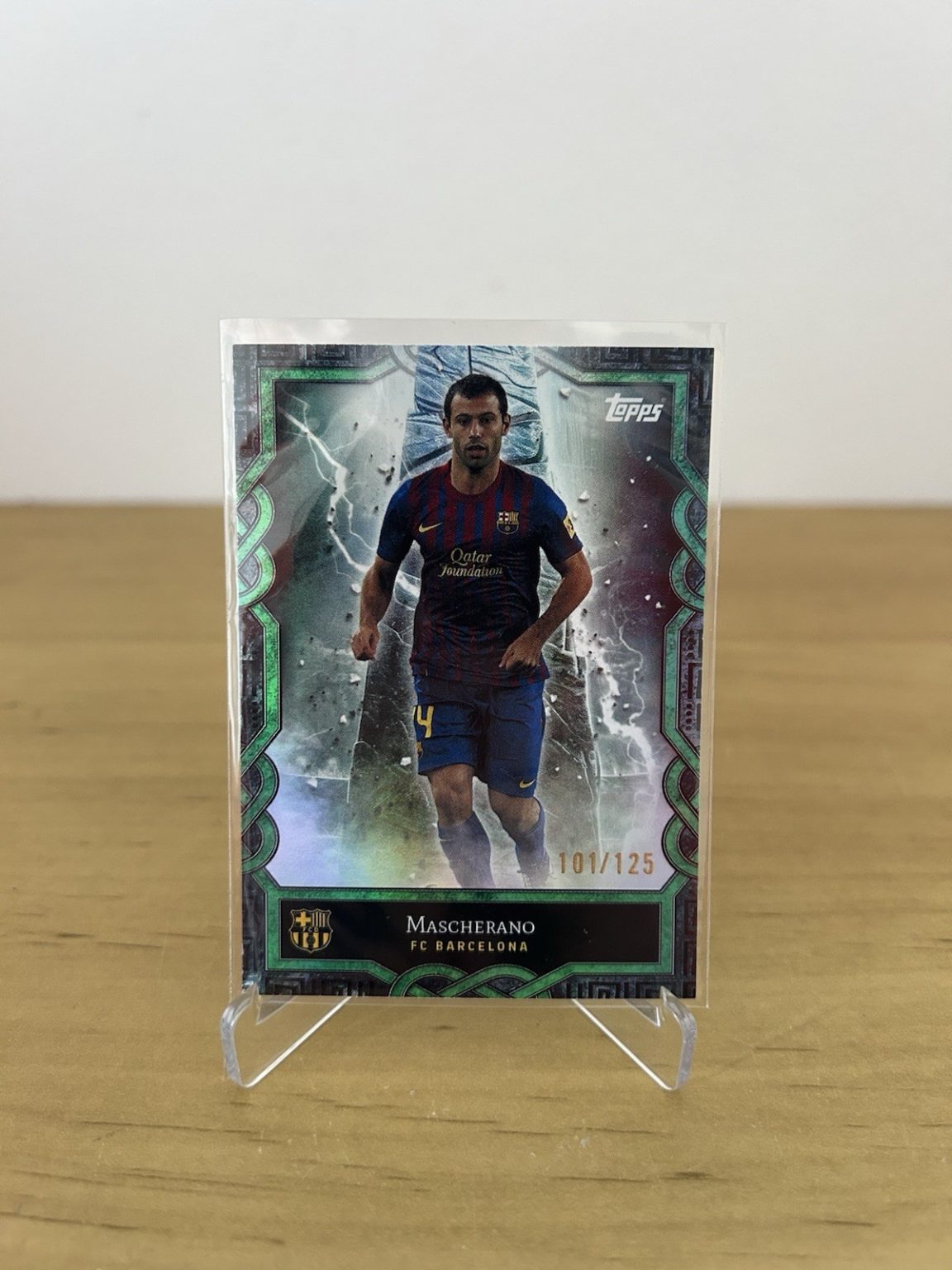 Carta Javier Mascherano Monolith MO-2 numerada 125 Topps Team Set FC Barcelona 2024-25