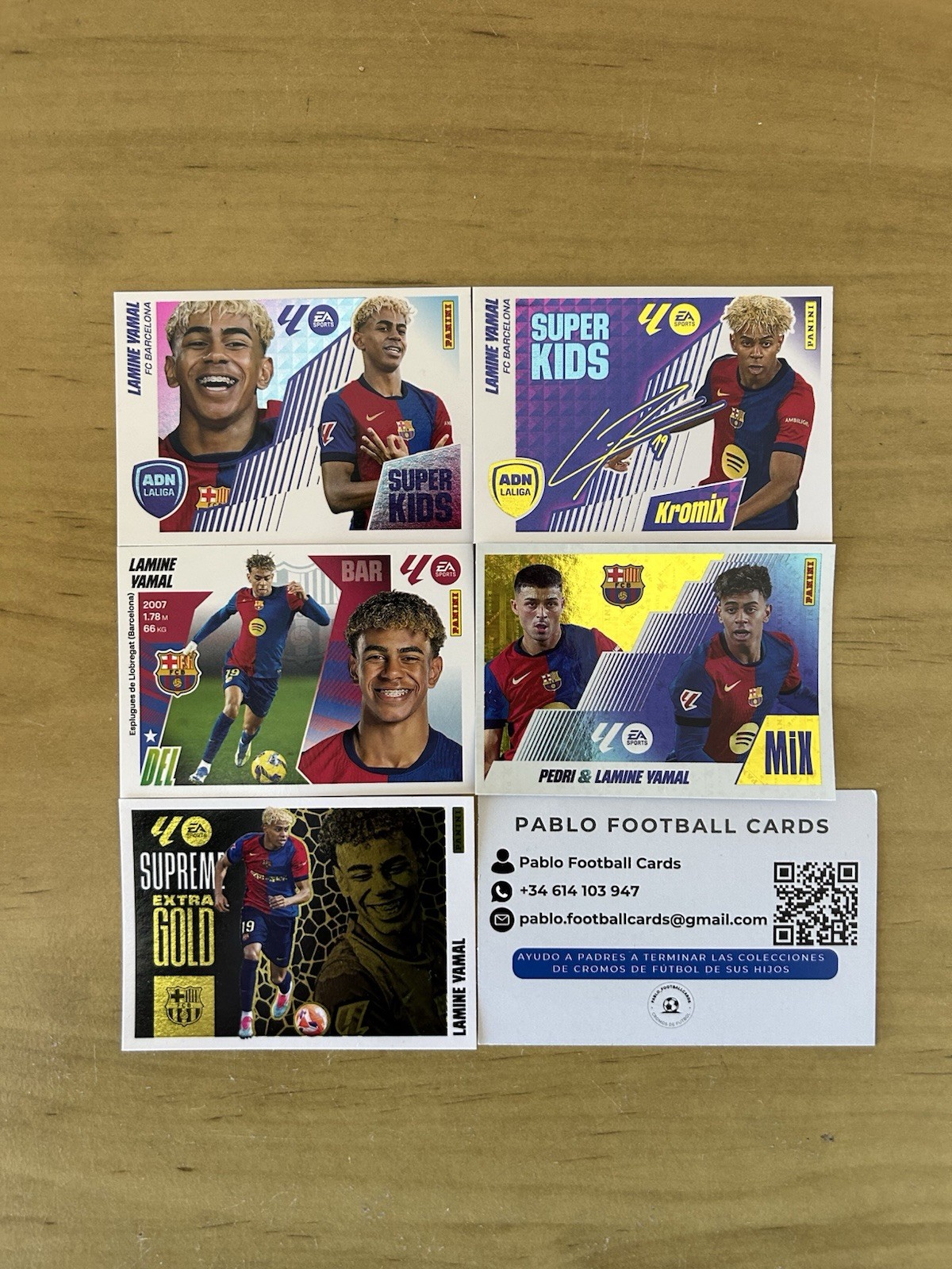 Lote 5 cromos Lamine Yamal diferentes LaLiga Este 2025-26 Panini
