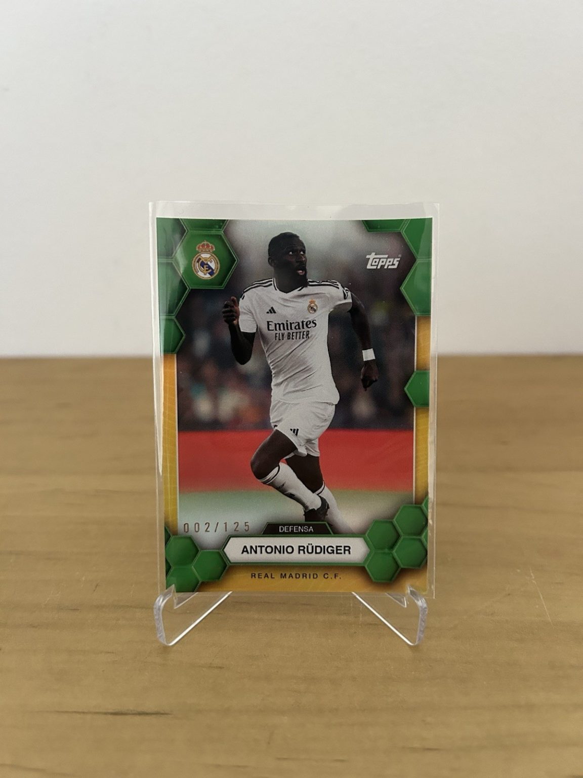 Carta Antonio Rüdiger numerada 125 Topps Fan Set Real Madrid 2024-25