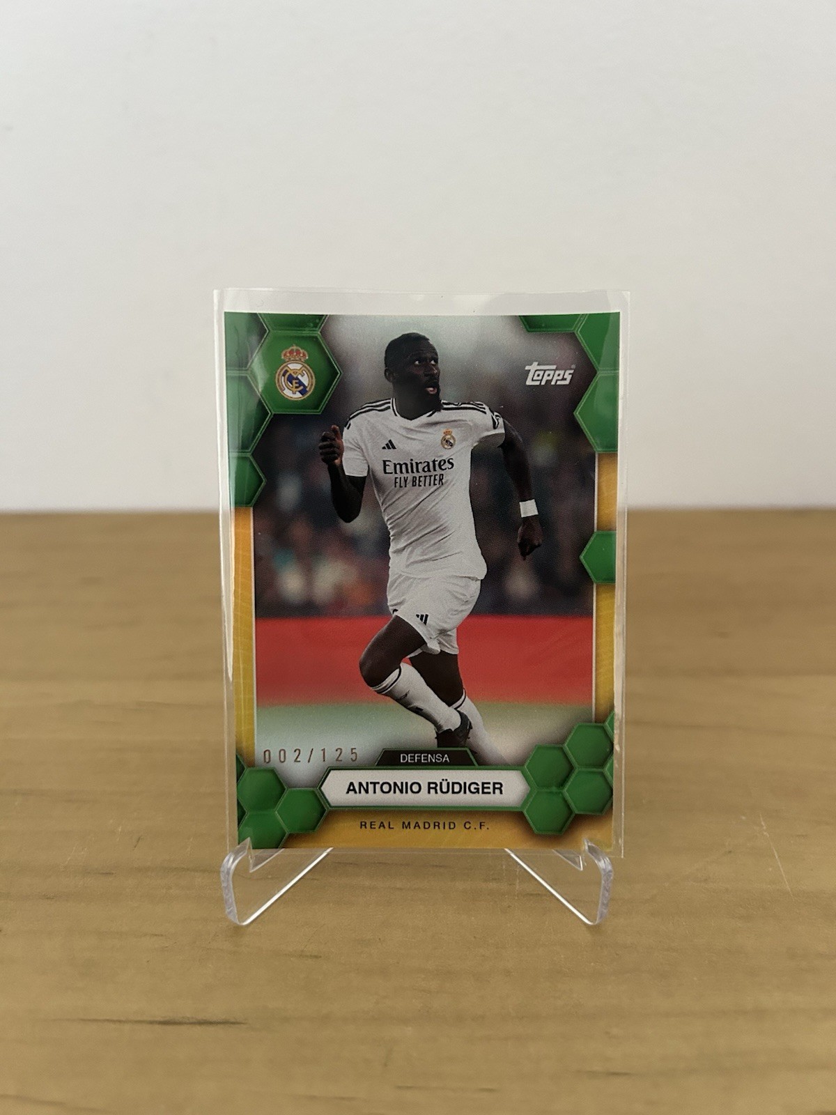 Carta Antonio Rüdiger numerada 125 Topps Fan Set Real Madrid 2024-25