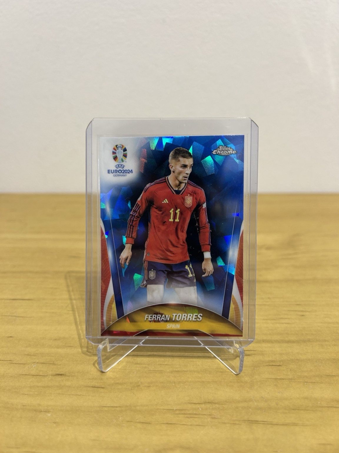 Carta Ferran Torres Topps Chrome Sapphire UEFA EURO 2024 España