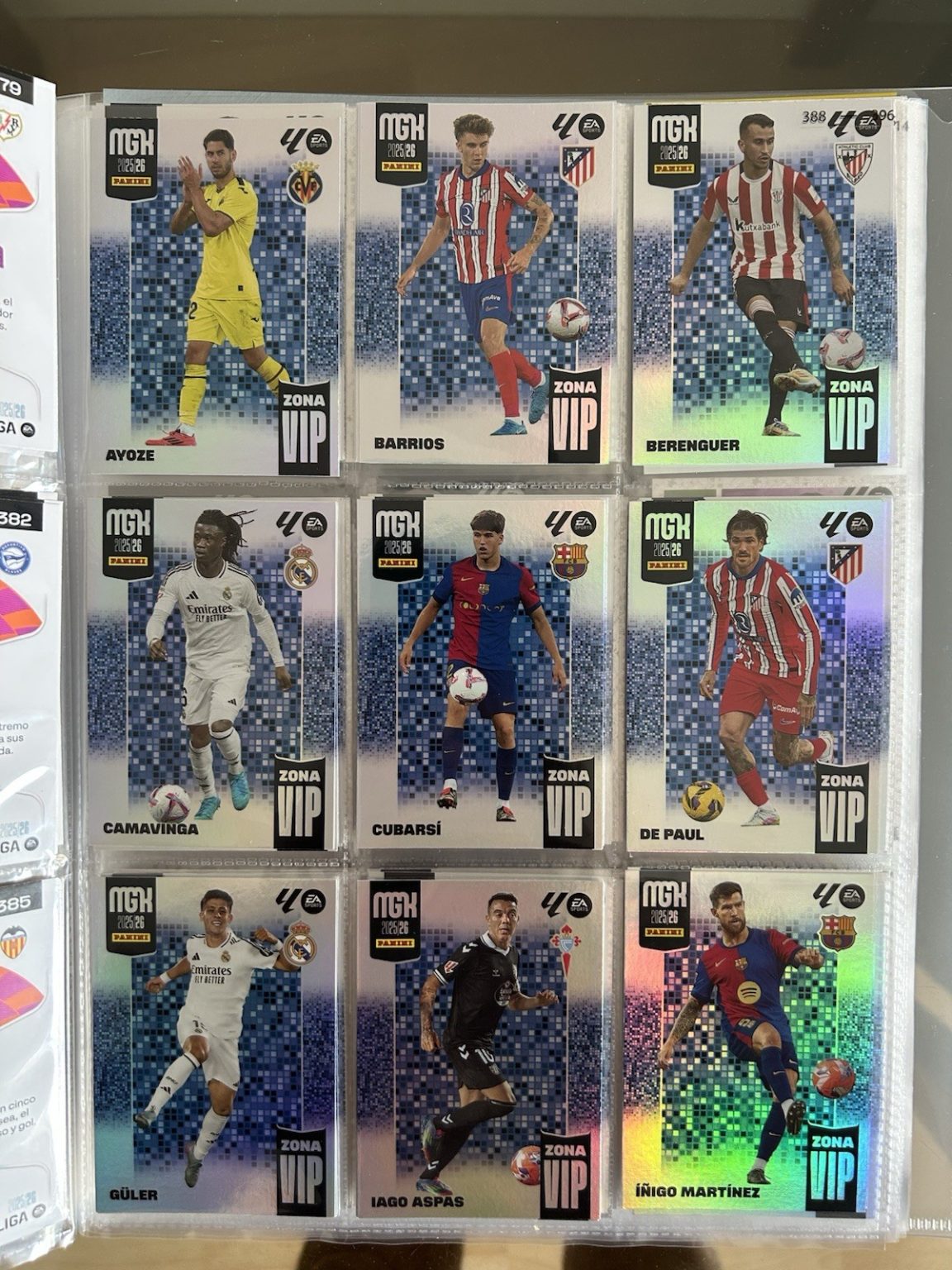 Set completo 18 cards Zona VIP Megacracks LaLiga 2025-26 Panini