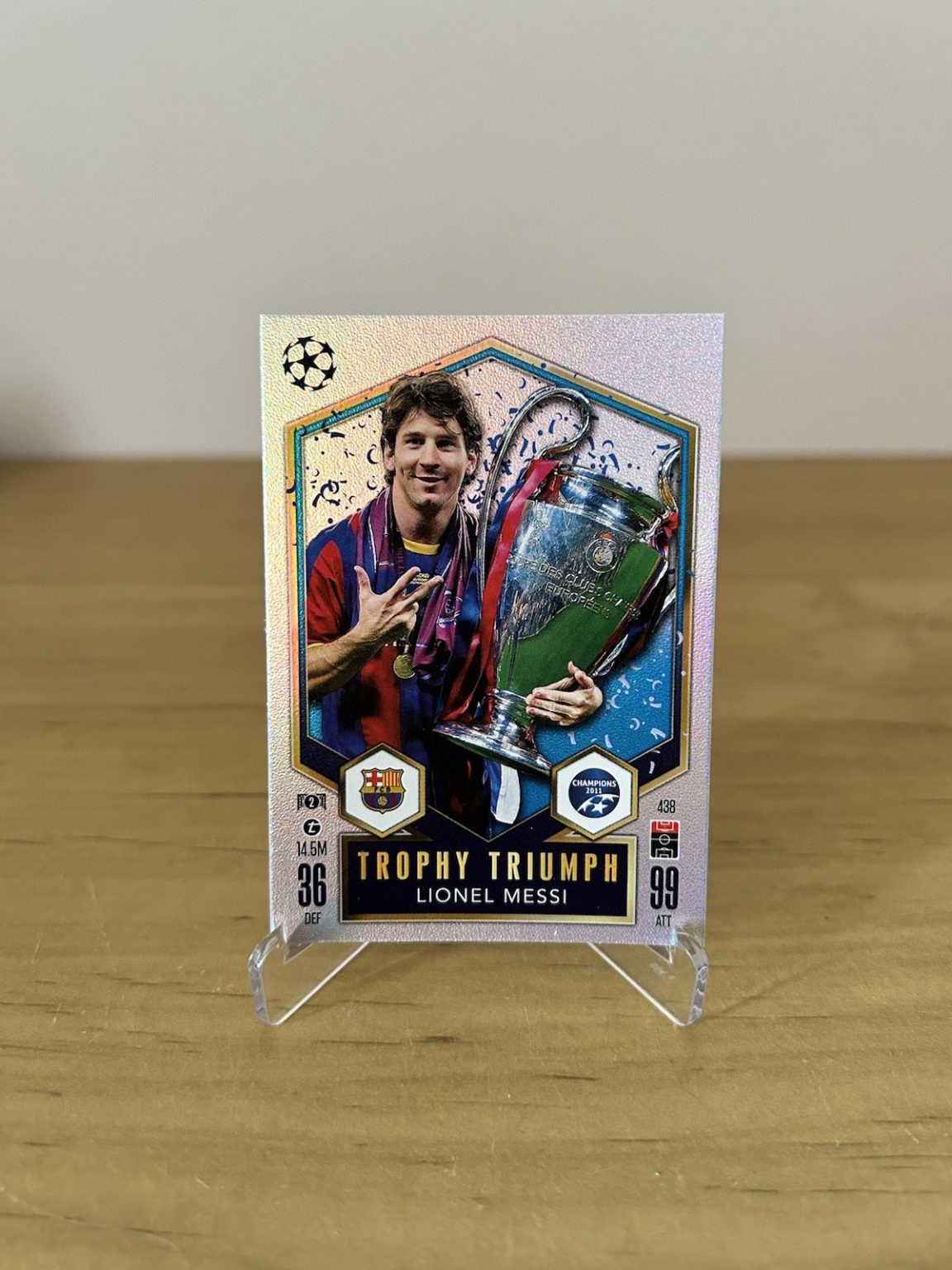 Carta Lionel Messi Trophy Triumph 438 Topps Match Attax 2024-25 FC Barcelona
