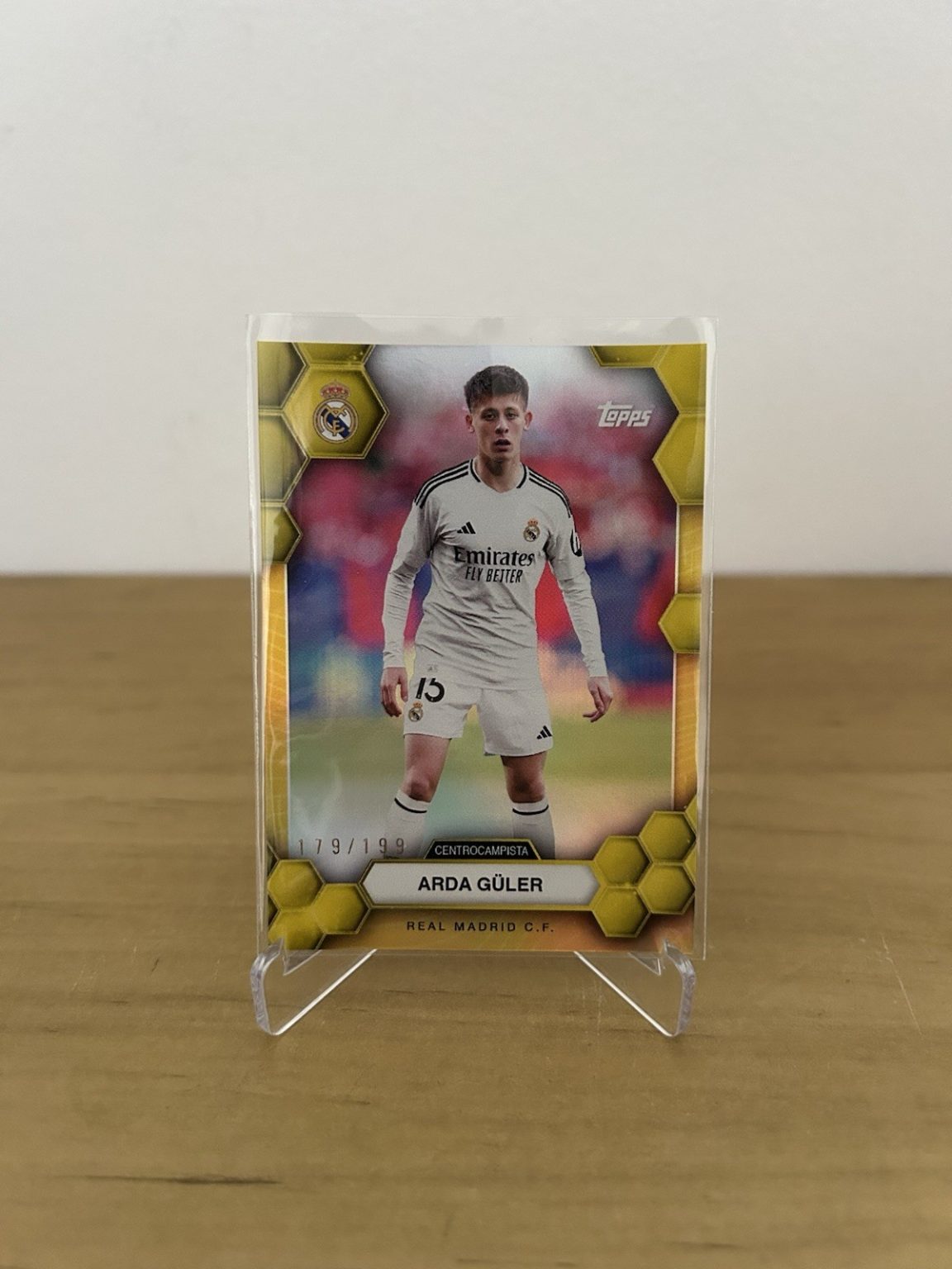 Carta Arda Güler numerada 199 Topps Fan Set Real Madrid 2024-25
