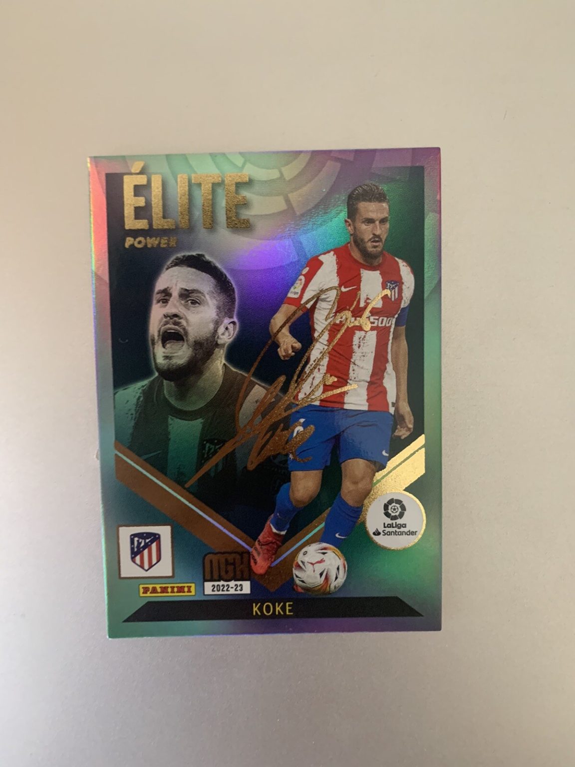 Carta Koke Elite Power P7 Firma Megacracks LaLiga 2022-23 Atlético de Madrid