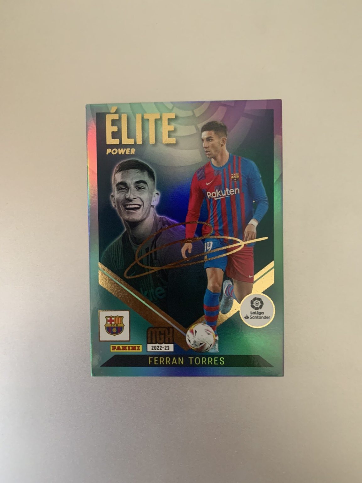 Carta Ferran Torres Elite Power P4 Megacracks LaLiga 2022-23 FC Barcelona