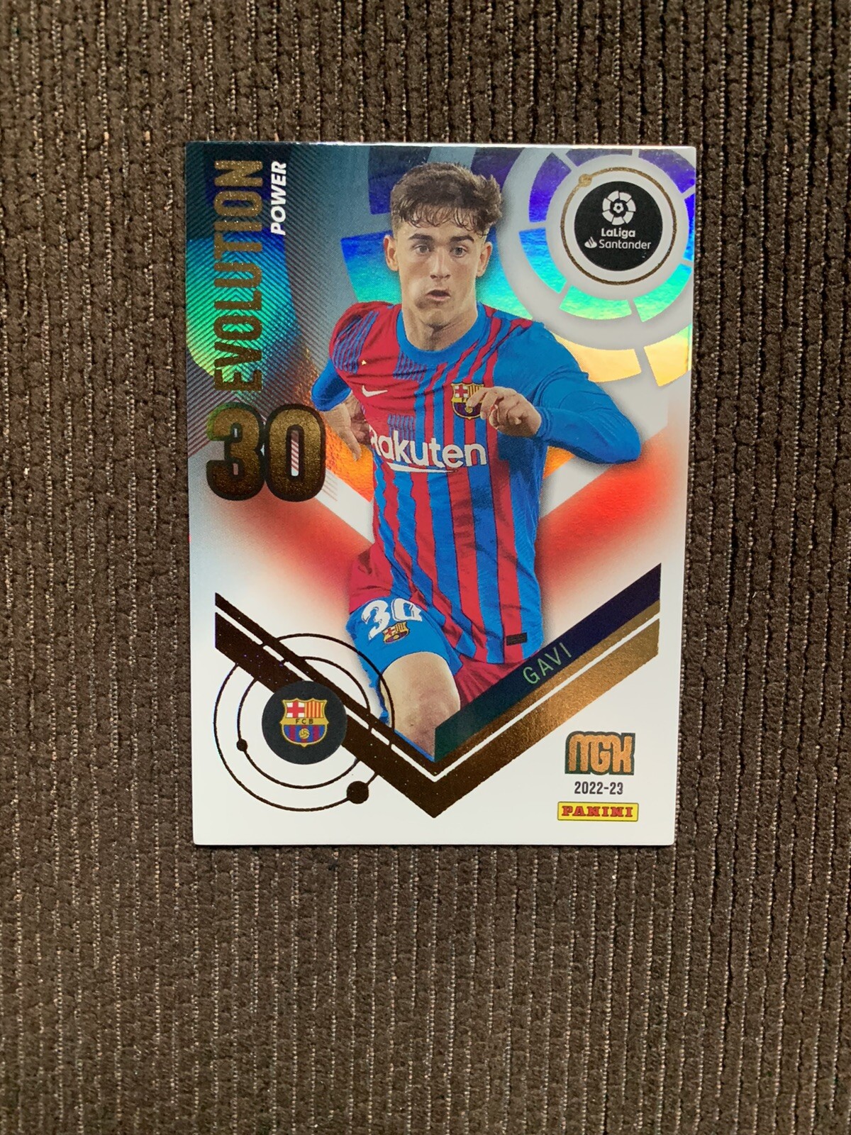 Carta Gavi Evolution Power P386 Megacracks LaLiga 2022-23 FC Barcelona