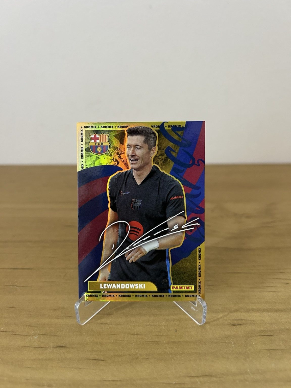 Carta Robert Lewandowski Kromix Gold Panini Club FC Barcelona 2024-25