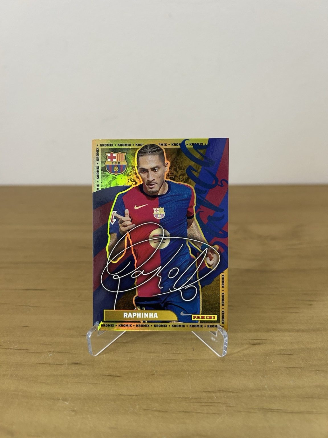 Carta Raphinha Kromix Gold Panini Club FC Barcelona 2024-25