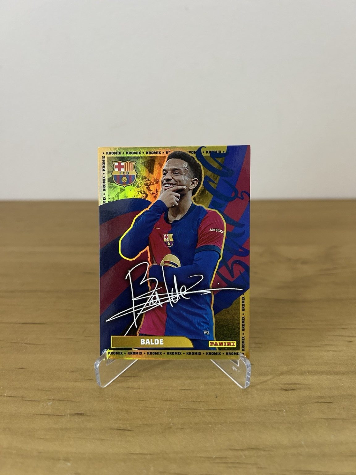 Carta Alejandro Balde Kromix Gold Panini Club FC Barcelona 2024-25