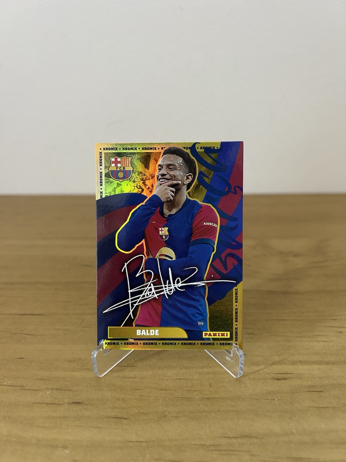 Carta Alejandro Balde Kromix Gold Panini Club FC Barcelona 2024-25