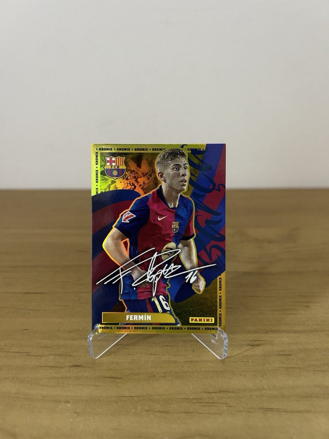 Carta Fermín López Kromix Gold Panini Club FC Barcelona 2024-25