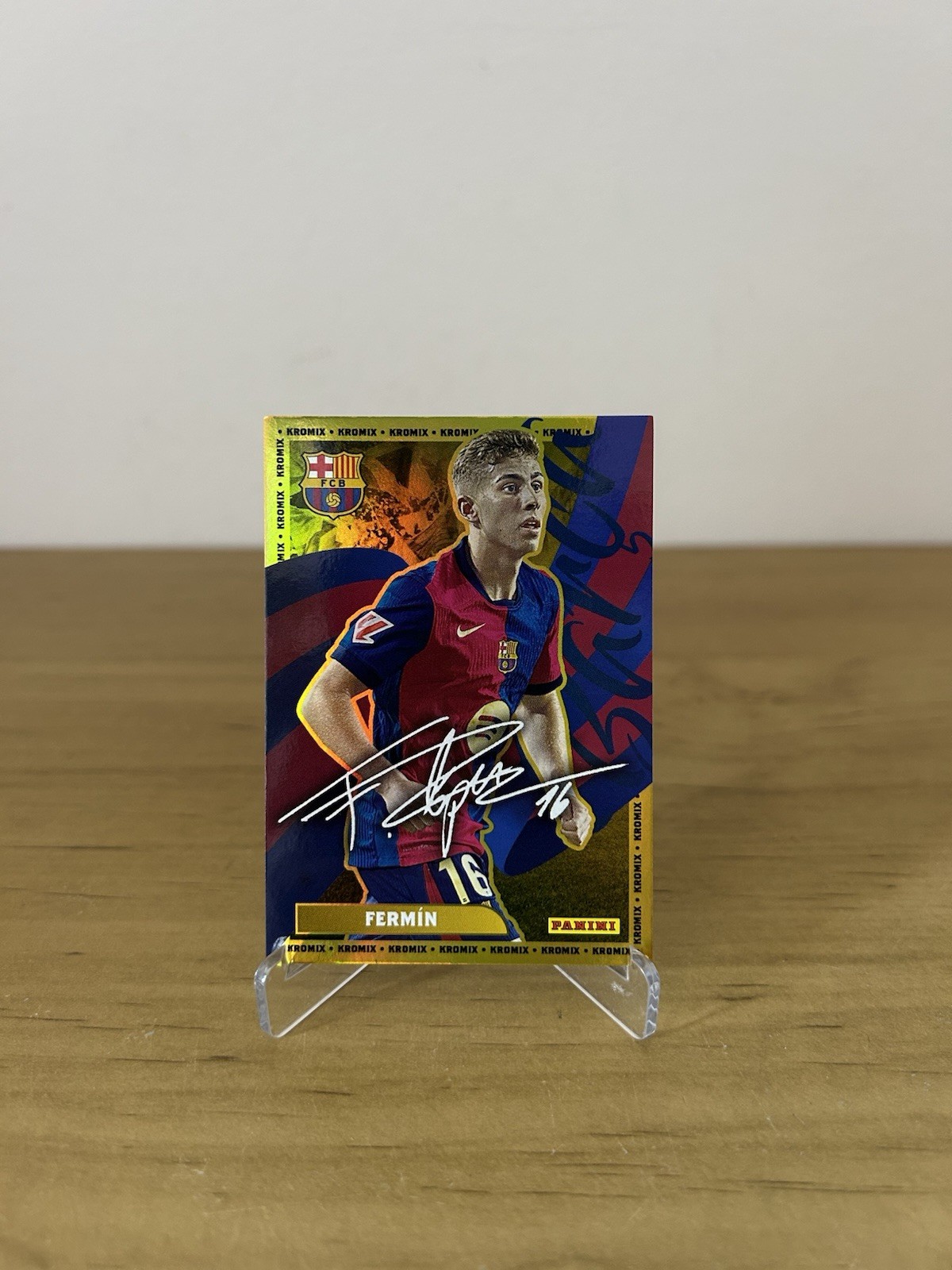 Carta Fermín López Kromix Gold Panini Club FC Barcelona 2024-25