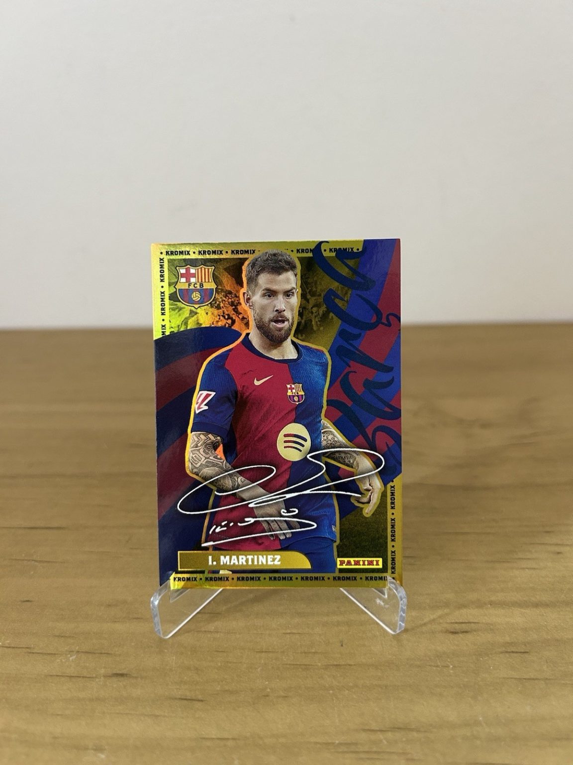 Carta Iñigo Martínez Kromix Gold Panini Club FC Barcelona 2024-25