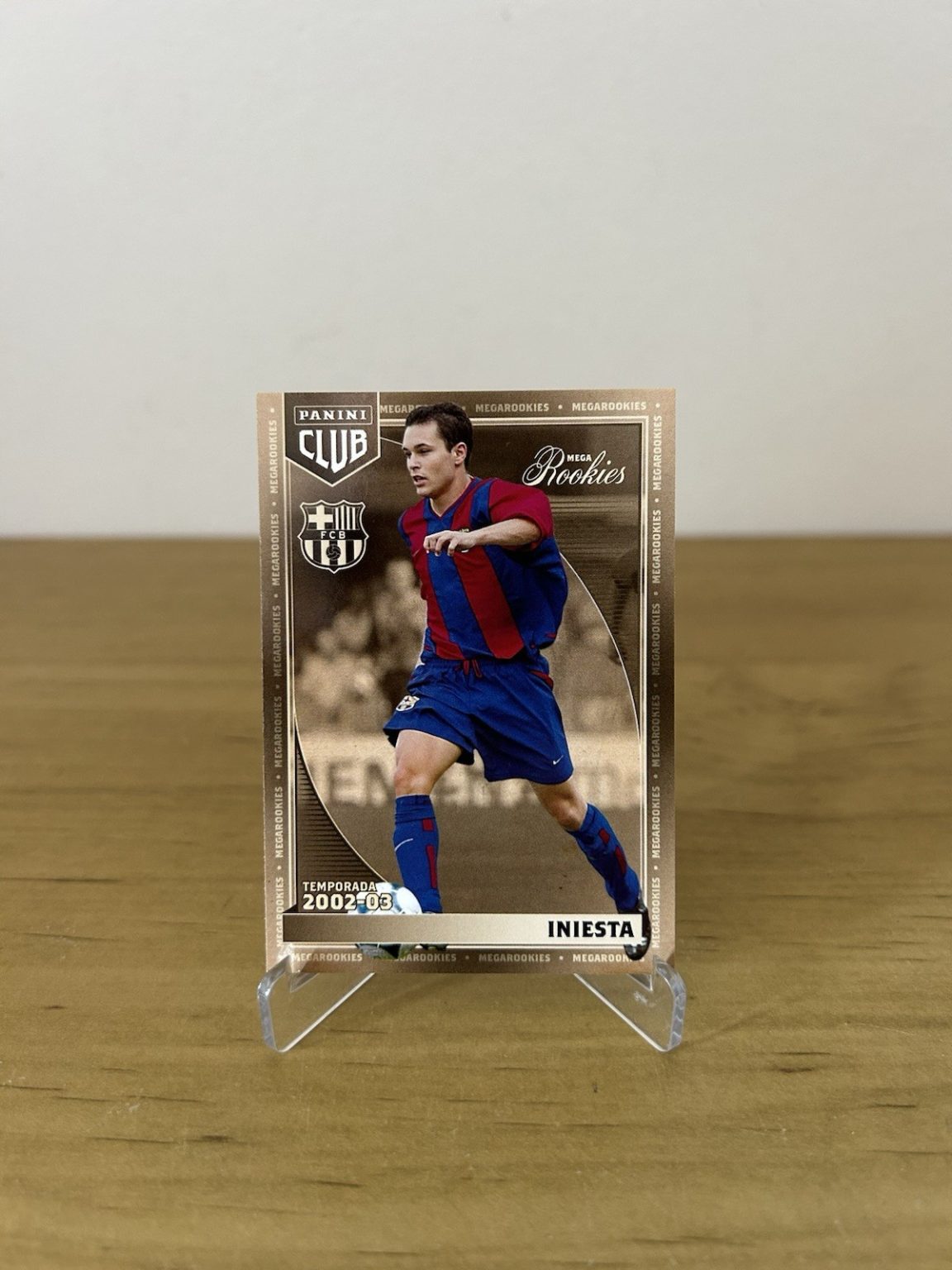 Carta Andrés Iniesta Mega Rookies Panini Club FC Barcelona 2024-25