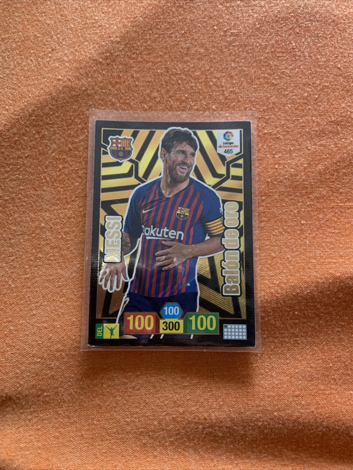 Carta Lionel Messi Balón de Oro Adrenalyn XL LaLiga 2018-19 FC Barcelona
