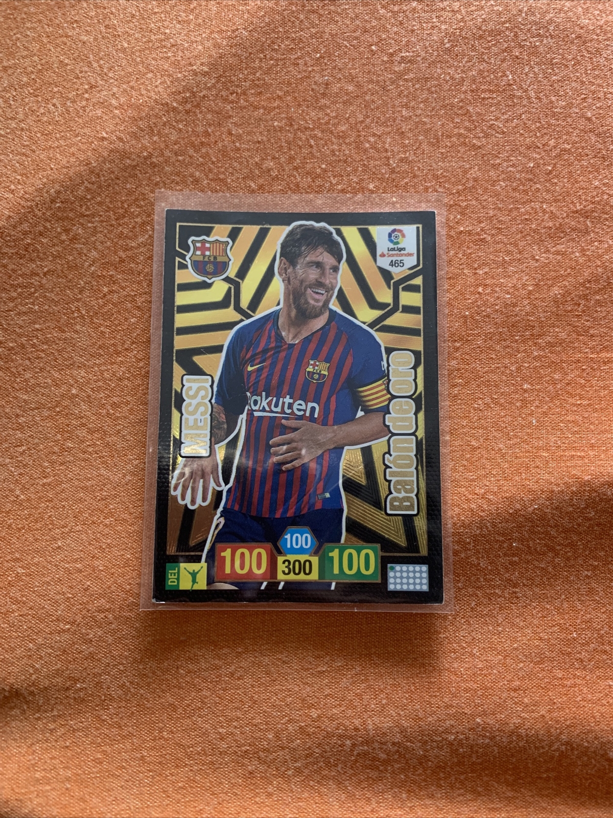 Carta Lionel Messi Balón de Oro Adrenalyn XL LaLiga 2018-19 FC Barcelona