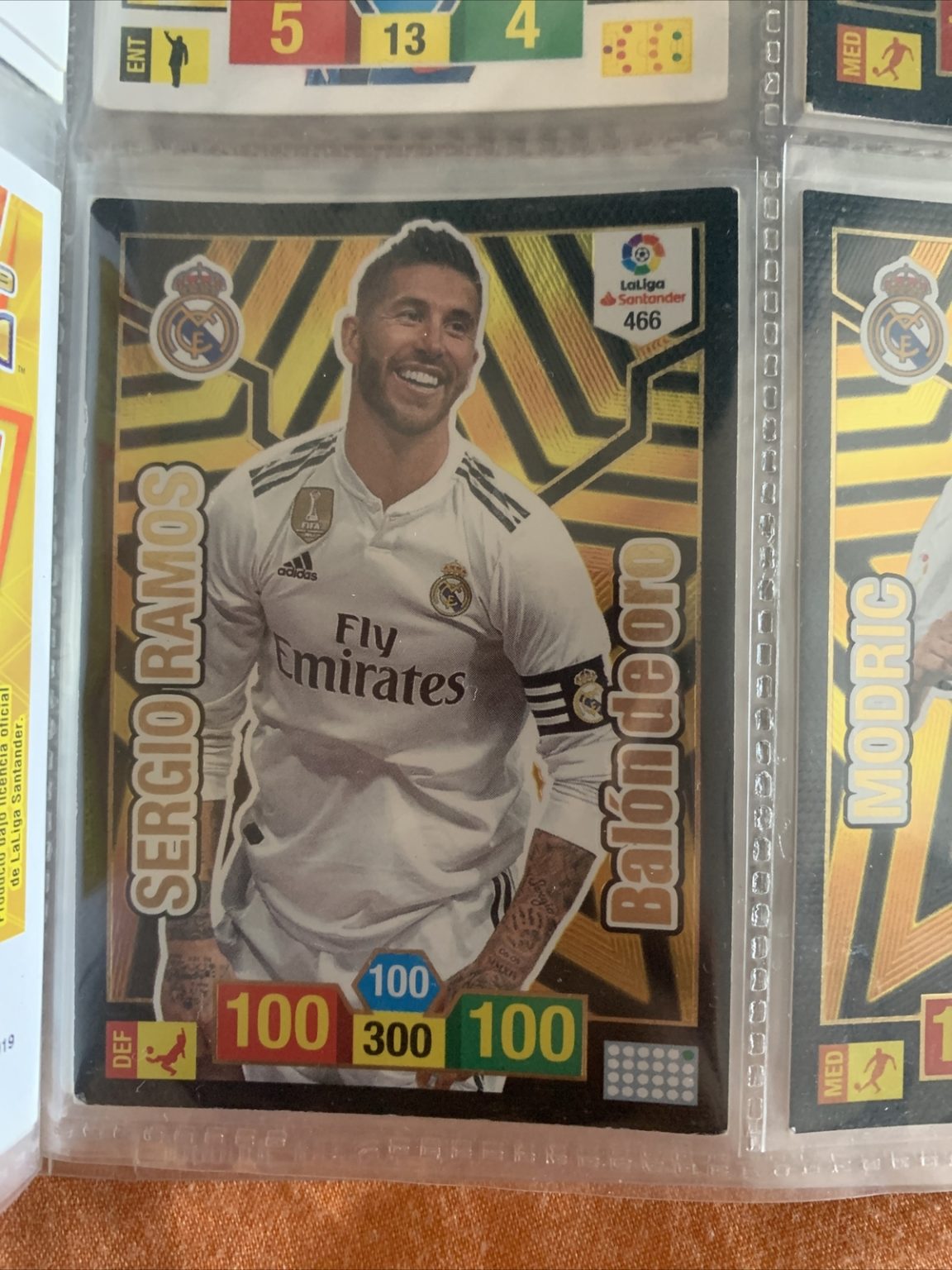 Carta Sergio Ramos Balón de Oro Adrenalyn XL LaLiga 2018-19 Real Madrid