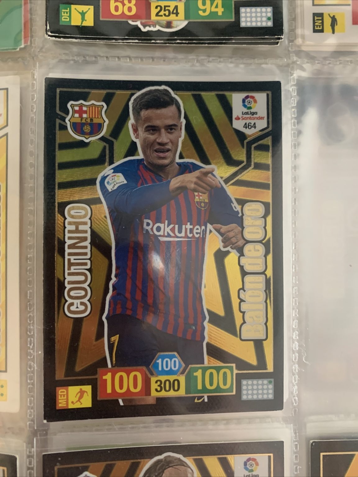 Carta Philippe Coutinho Balón de Oro Adrenalyn XL LaLiga 2018-19 FC Barcelona