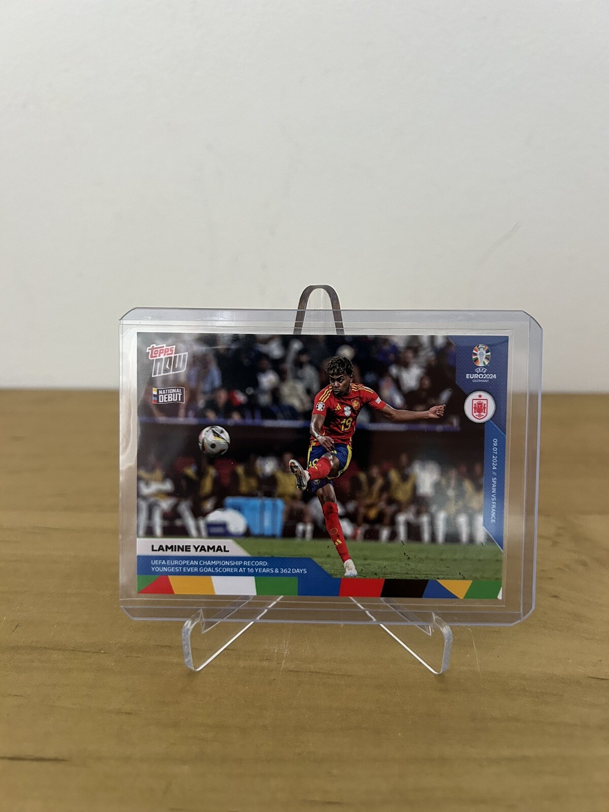 Carta Lamine Yamal Topps Now 54 goleador más joven de la historia de la EURO 2024