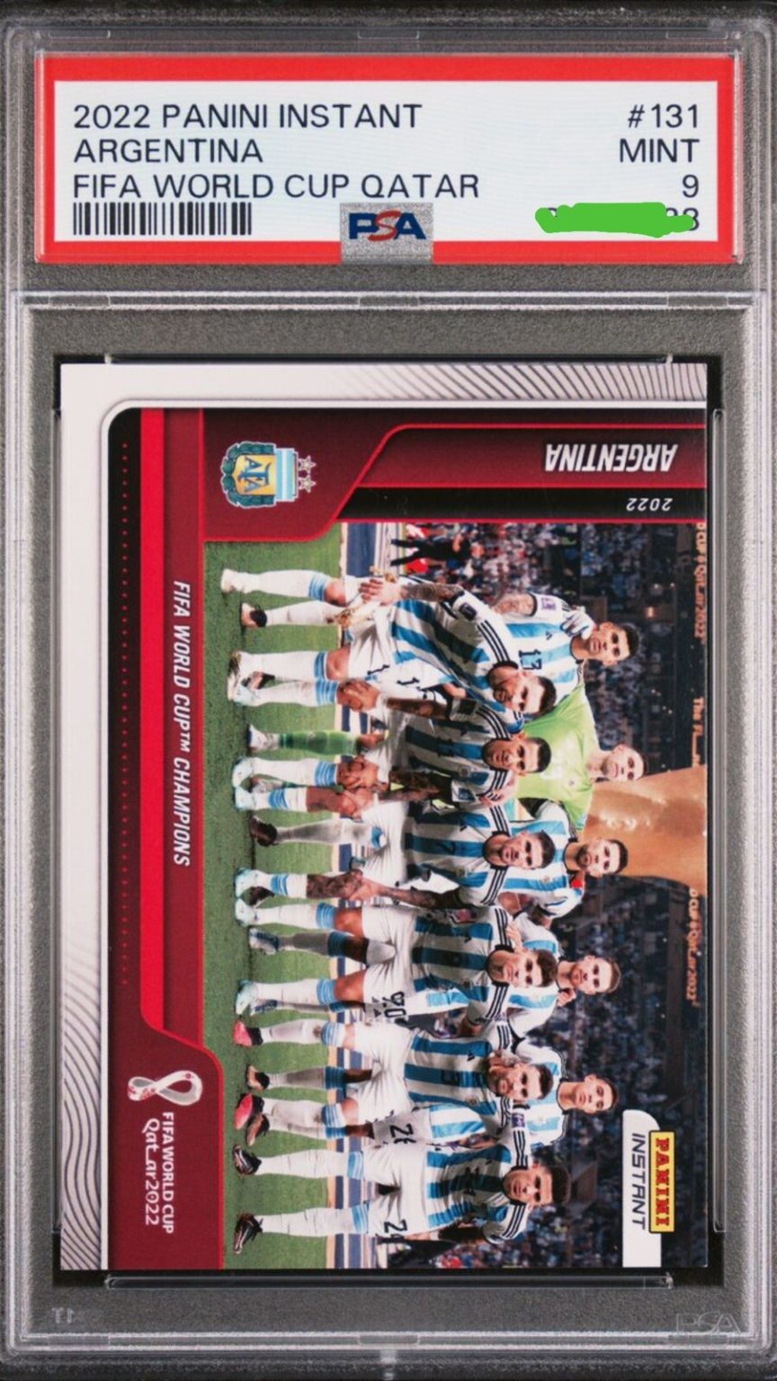 Carta Argentina 131 PSA 9 MINT Panini Instant FIFA World Cup Qatar 2022