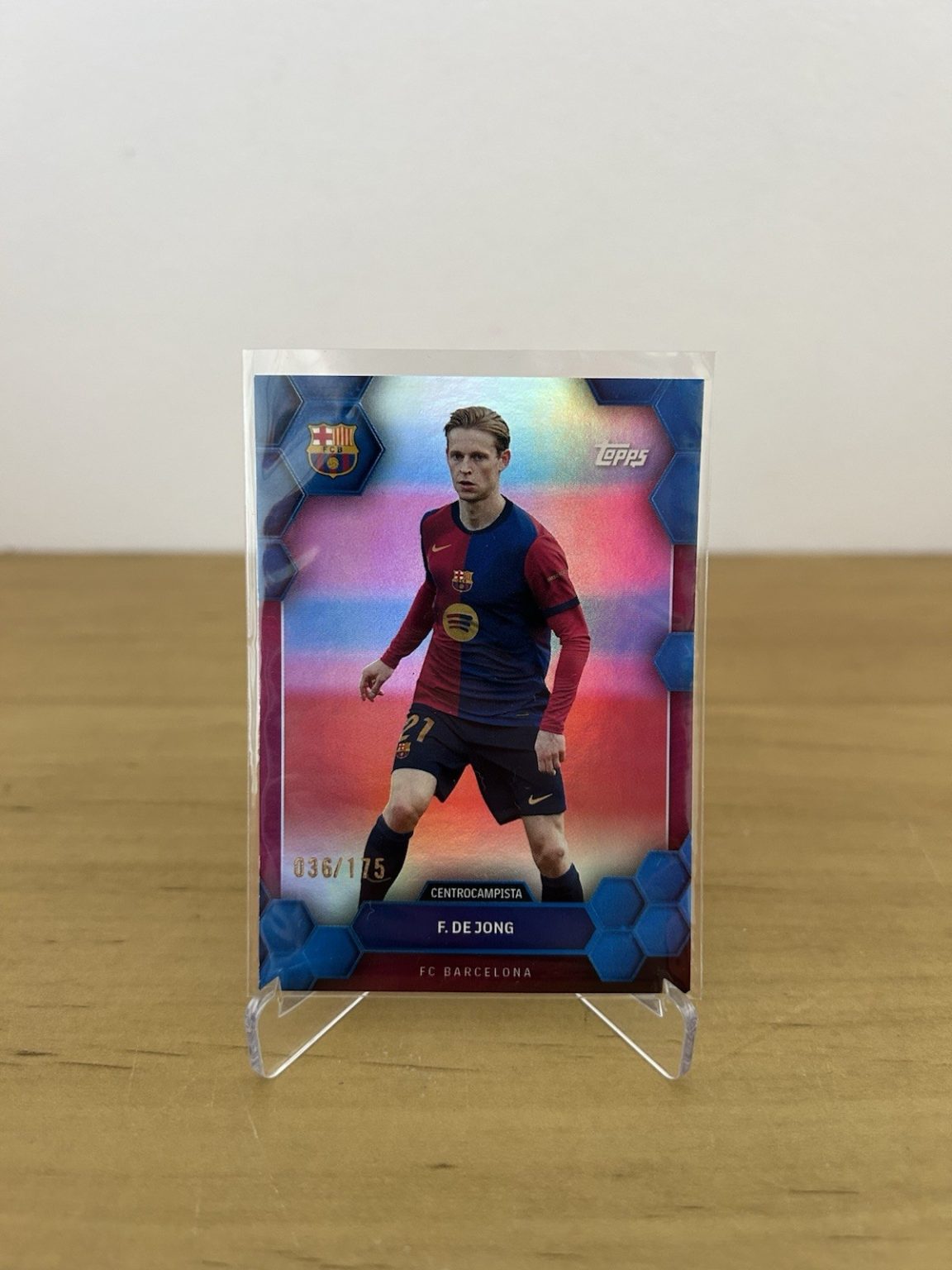 Carta Frenkie de Jong numerada 175 Topps FC Barcelona Fan Set 2024-25