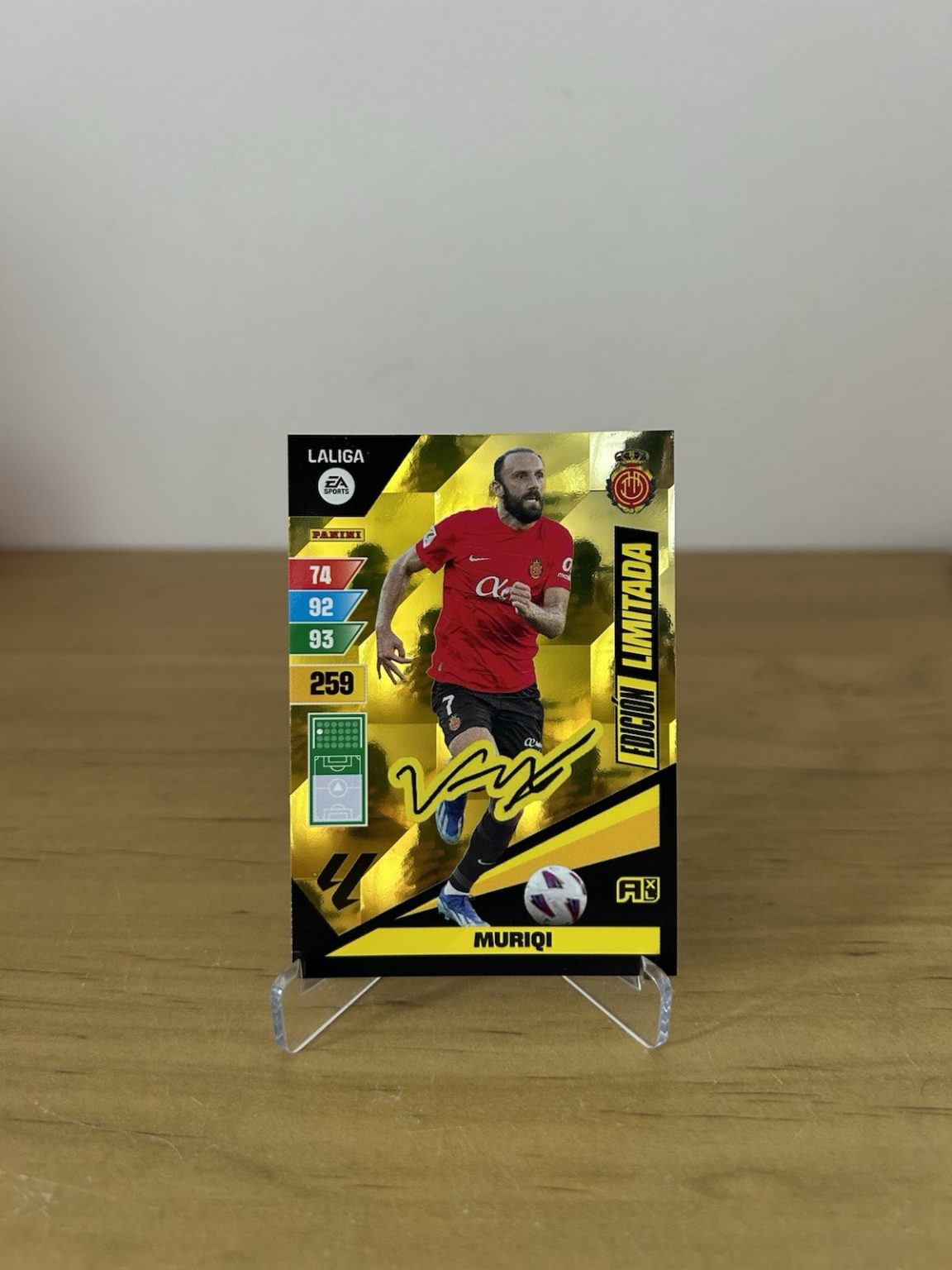Carta Vedat Muriqi Firma Edición Limitada Adrenalyn XL LaLiga 2023-24 RCD Mallorca