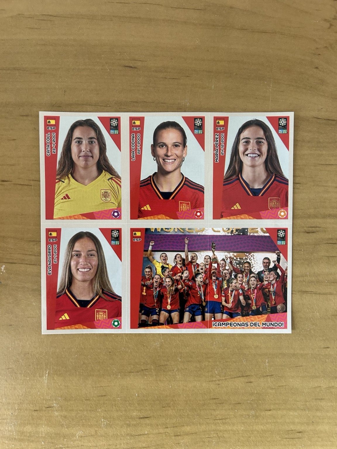 Pegatinas Extra España Mundial Femenino FIFA AUNZ 2023 Panini Jugón J10 J15