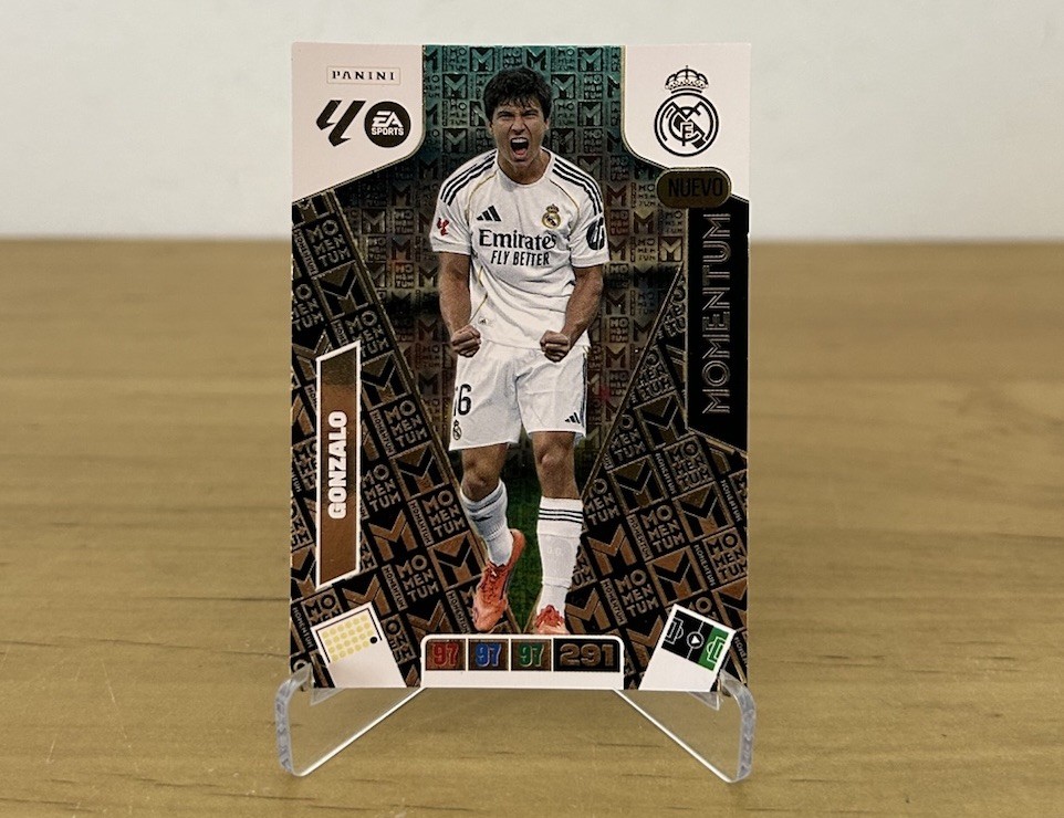 Carta Gonzalo García Nuevo Momentum Adrenalyn XL LaLiga 2025-26 Real Madrid
