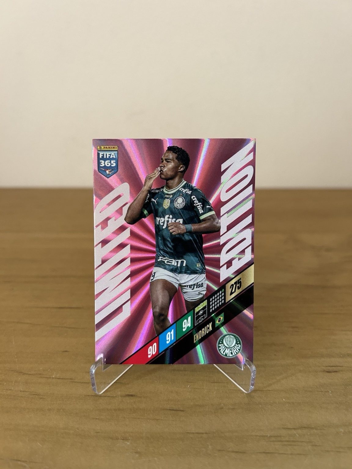 Carta Endrick Limited Edition Panini Adrenalyn XL FIFA 365 2024 Real Madrid