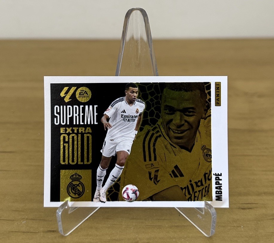Cromo Kylian Mbappé Supreme Extra Gold LaLiga Este 2025-26 Panini Real Madrid