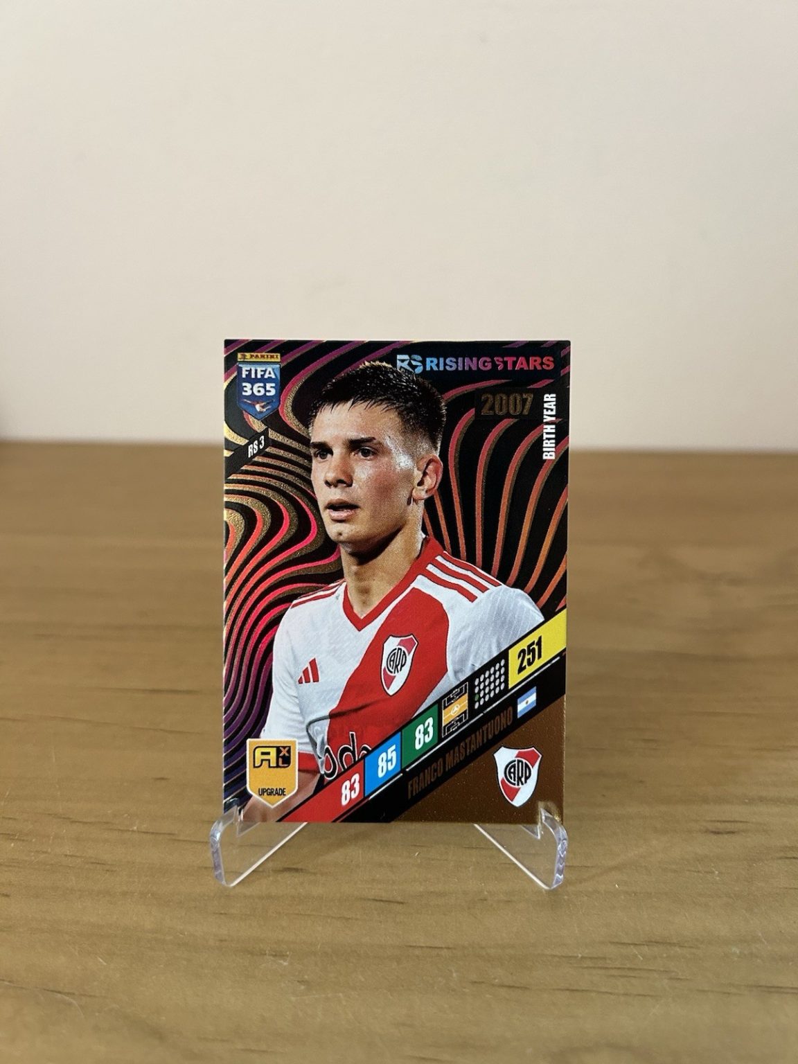 Franco Mastantuono Rising Stars rookie Panini FIFA 365 2024 River Plate