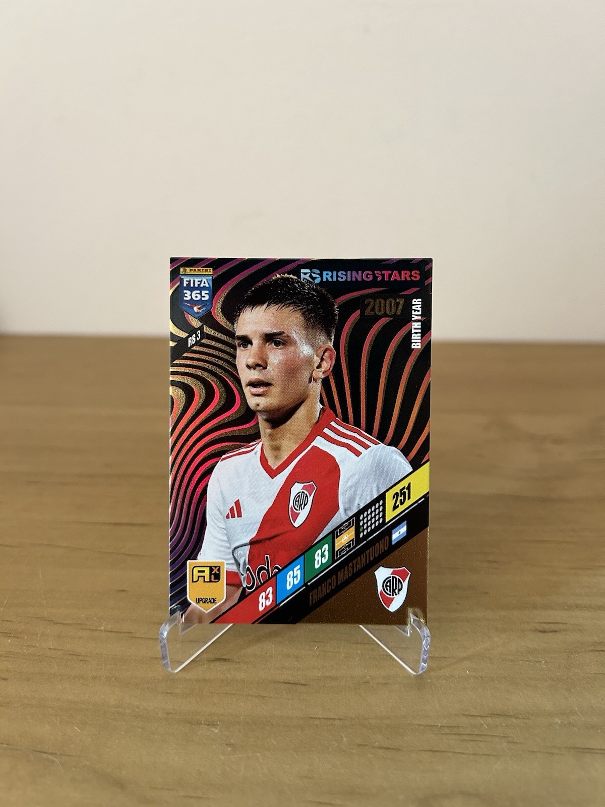 Franco Mastantuono Rising Stars rookie Panini FIFA 365 2024 River Plate