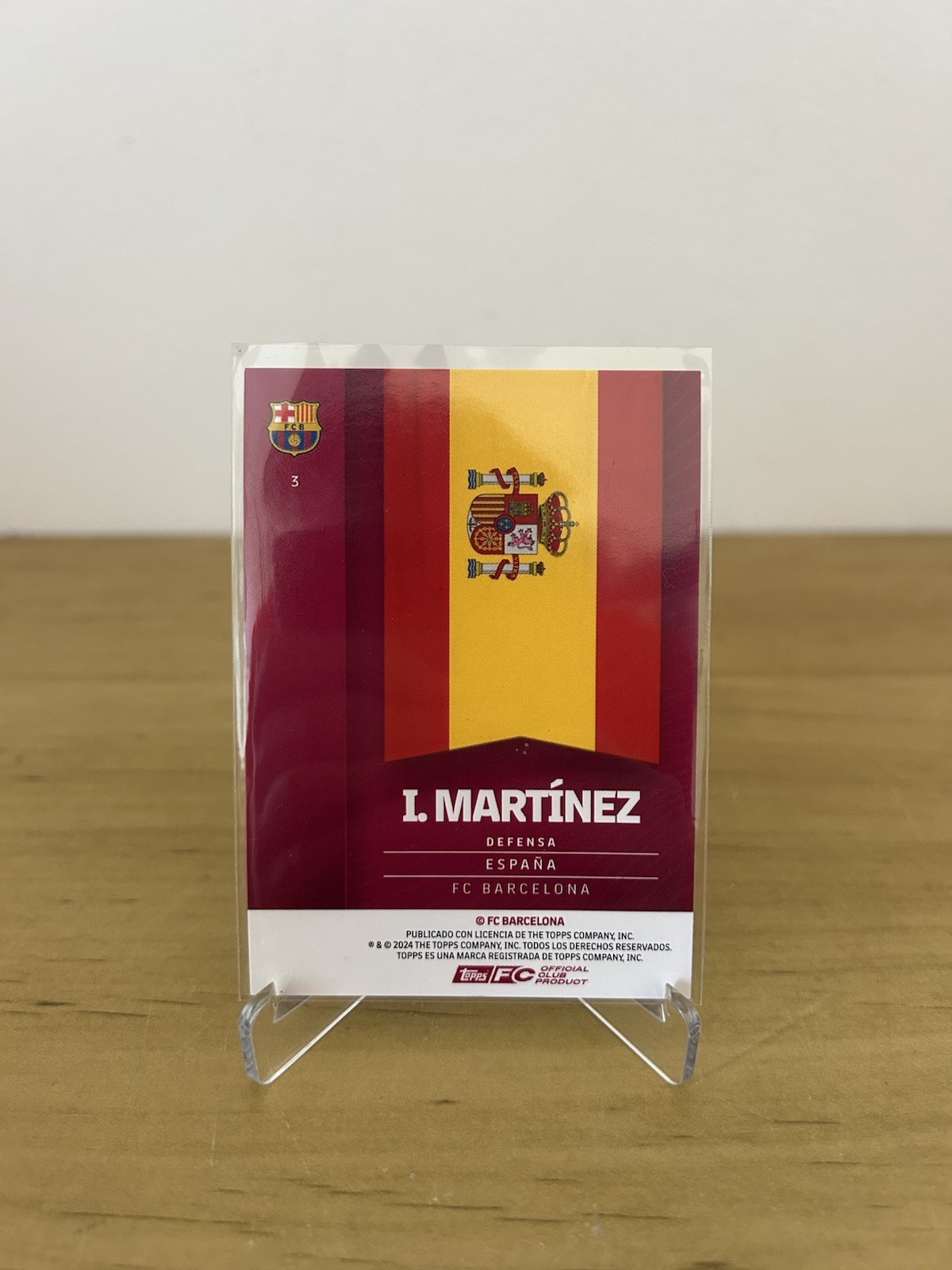 Reverso carta Koundé /175 Topps FC Barcelona Fan Set