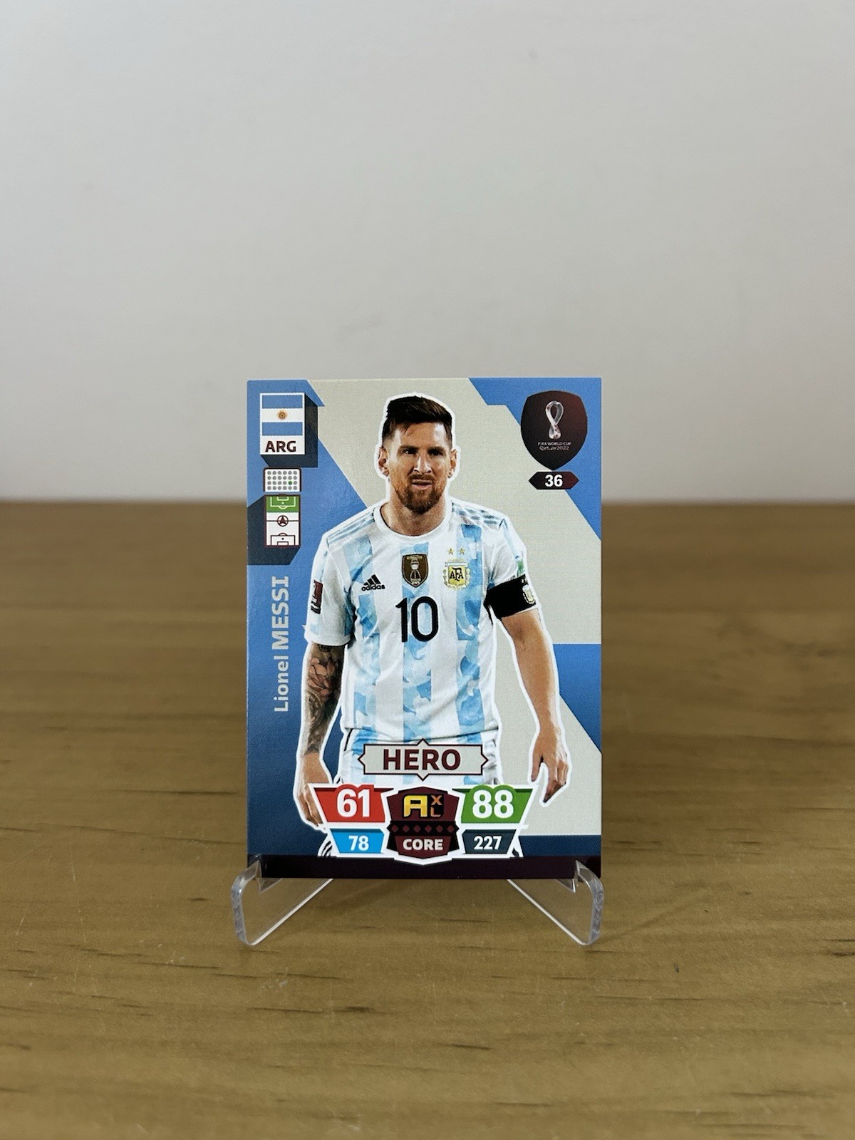 Lionel Messi 36 Argentina card FIFA World Cup Qatar 2022 Panini