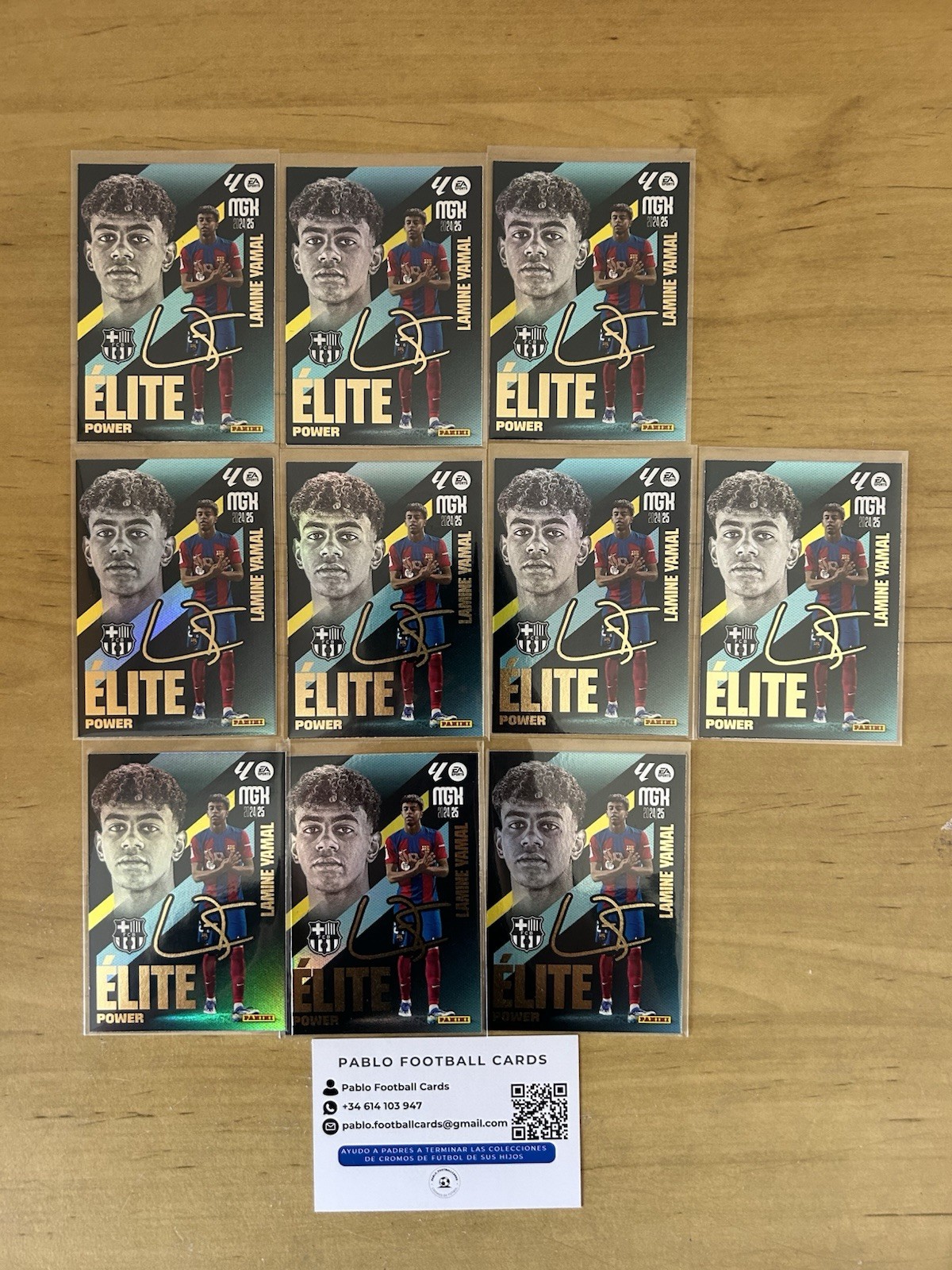 Lote 10 cartas Lamine Yamal Elite Power 7 Megacracks LaLiga 2024-25 FC Barcelona
