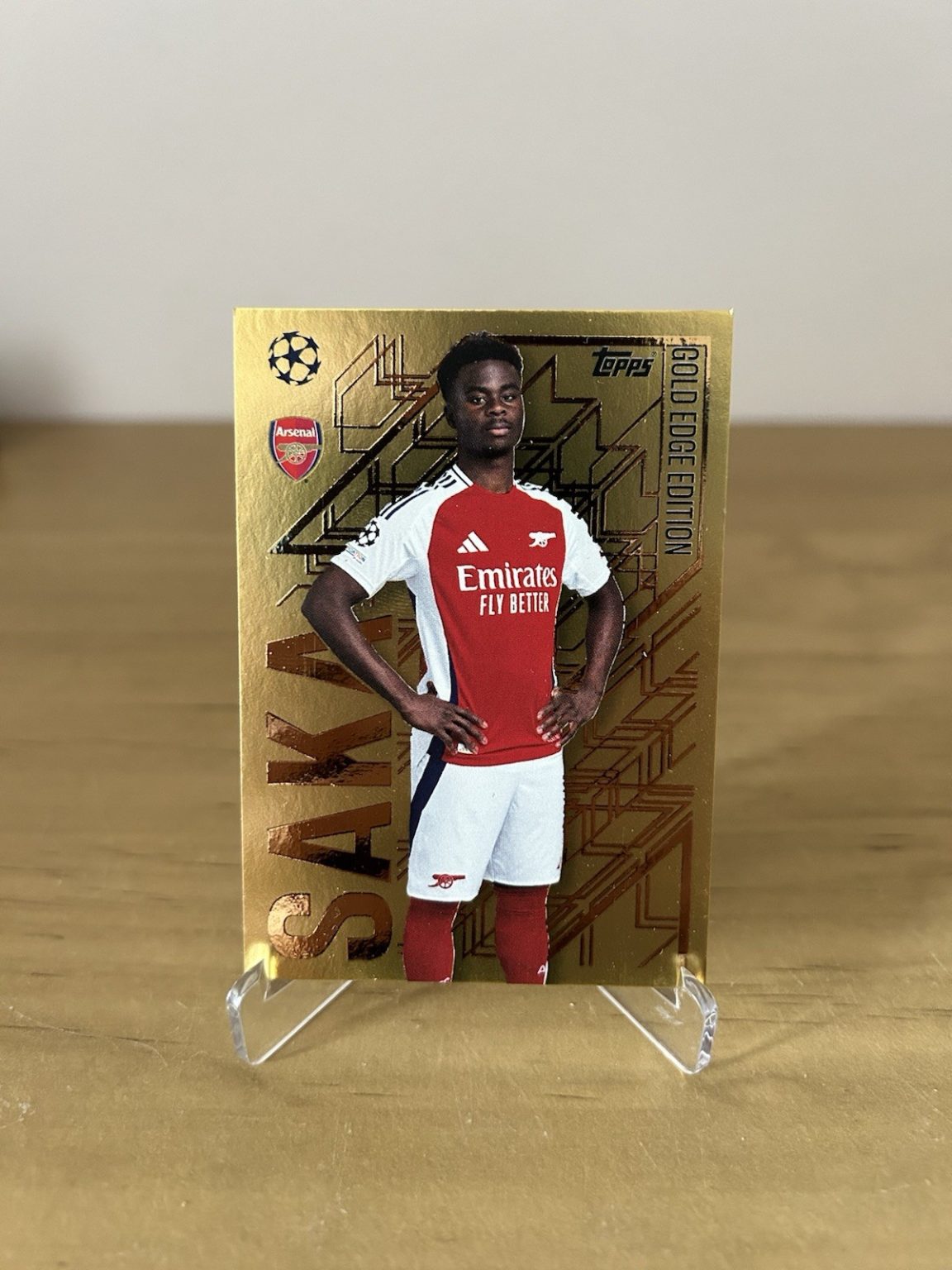Bukayo Saka Gold Edge Edition GE3 Topps Match Attax Champions League 2024-25 Arsenal