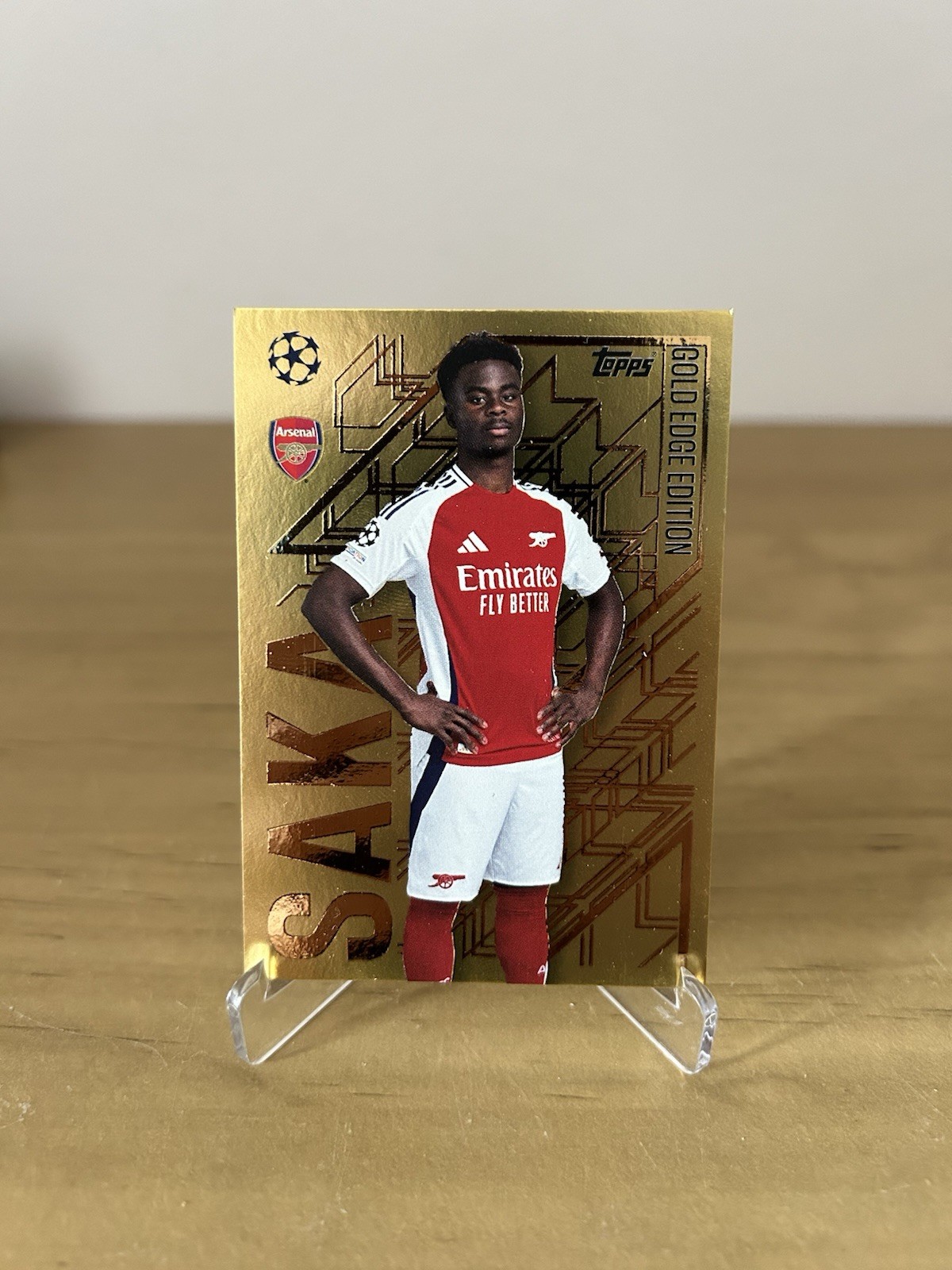 Bukayo Saka Gold Edge Edition GE3 Topps Match Attax Champions League 2024-25 Arsenal