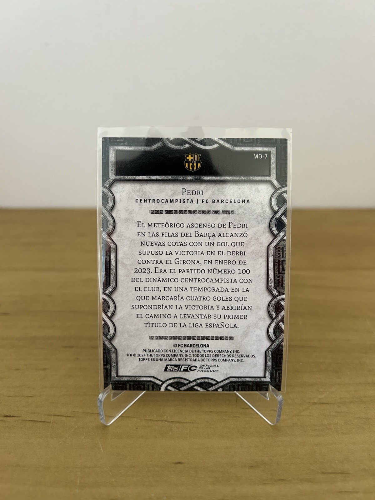 Reverso carta Pedri Monolith MO-7 /199 Topps