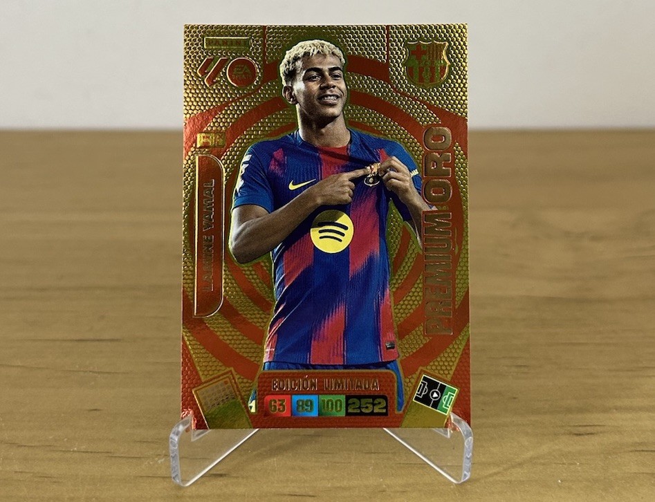Lamine Yamal Edición Limitada Premium Oro Adrenalyn XL LaLiga 2025-26 Panini