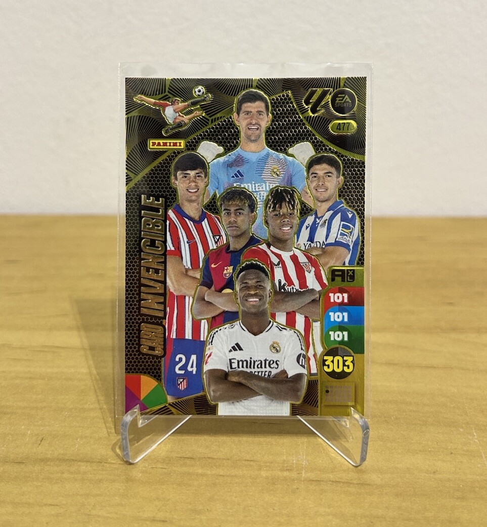 Carta Invencible 477 Adrenalyn XL LaLiga 2024-25 Panini Courtois Vinicius Lamine Yamal