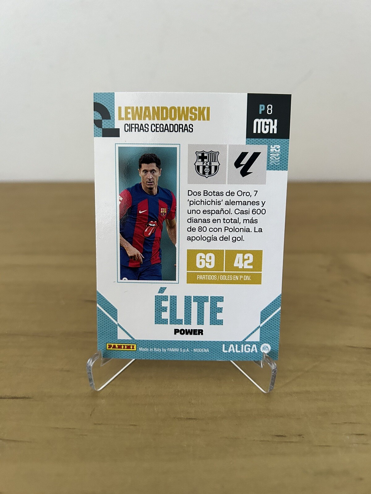 Reverso cromo Lewandowski Elite Power 8 Megacracks 2024-25