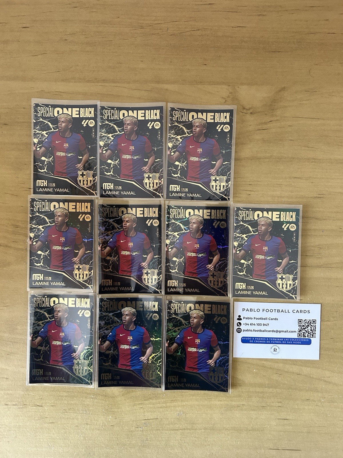 Lote 10 cromos Lamine Yamal Special One Black Megacracks LaLiga 2024-25
