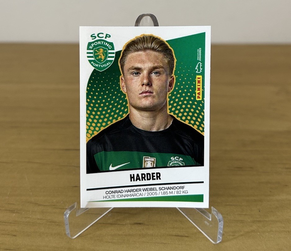 Conrad Harder rookie 340 Panini Futebol Liga Portugal 2024-25 Sporting CP