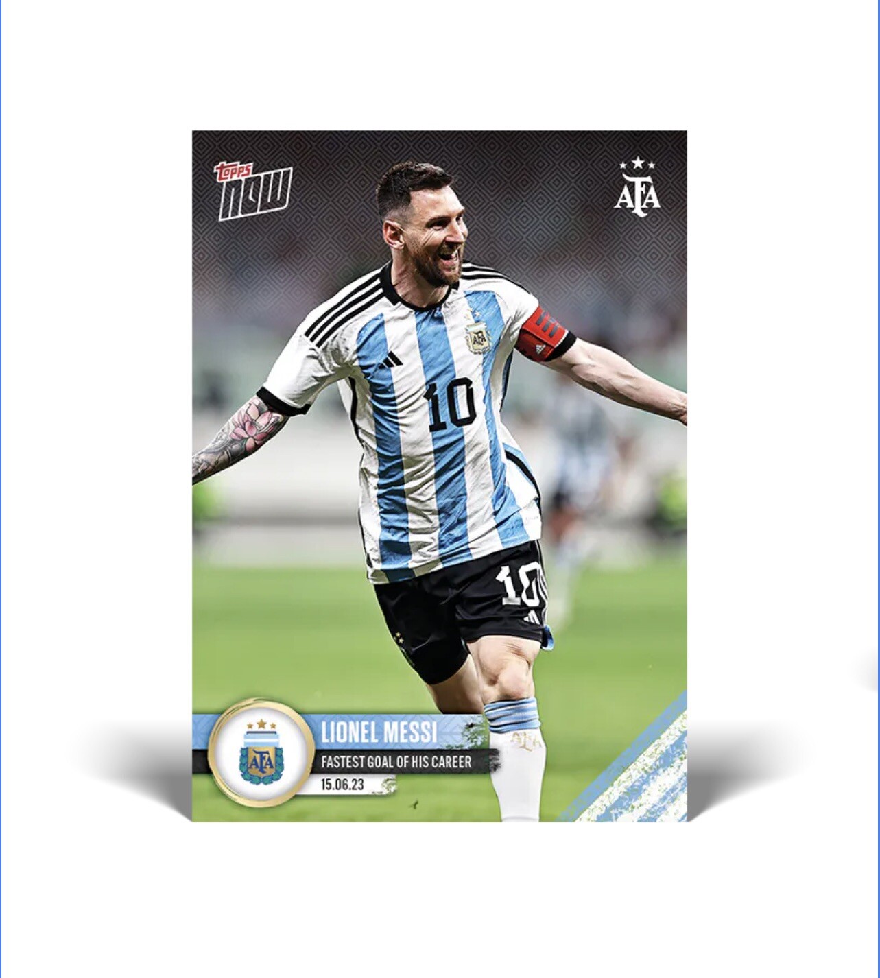 Lionel Messi Topps Now AFA 001 gol más rápido de su carrera Argentina