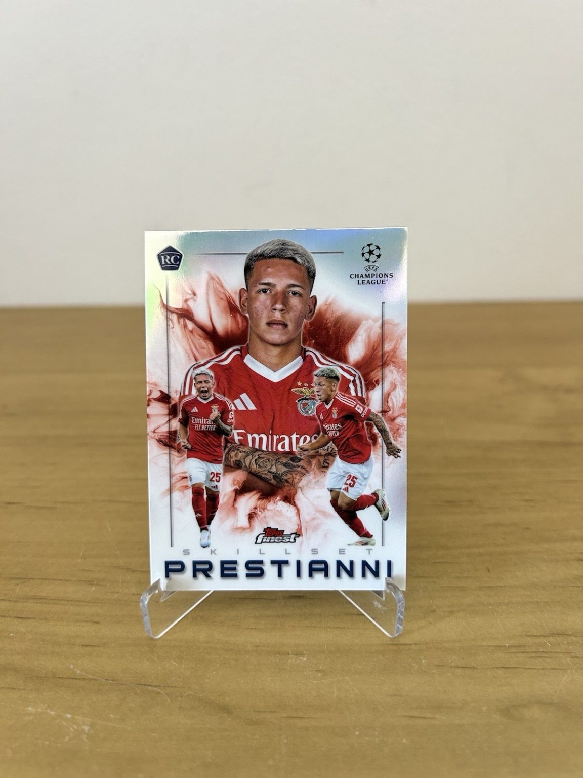 Gianluca Prestianni rookie Skillset Topps Finest UEFA Club Competitions 2024-25 Benfica