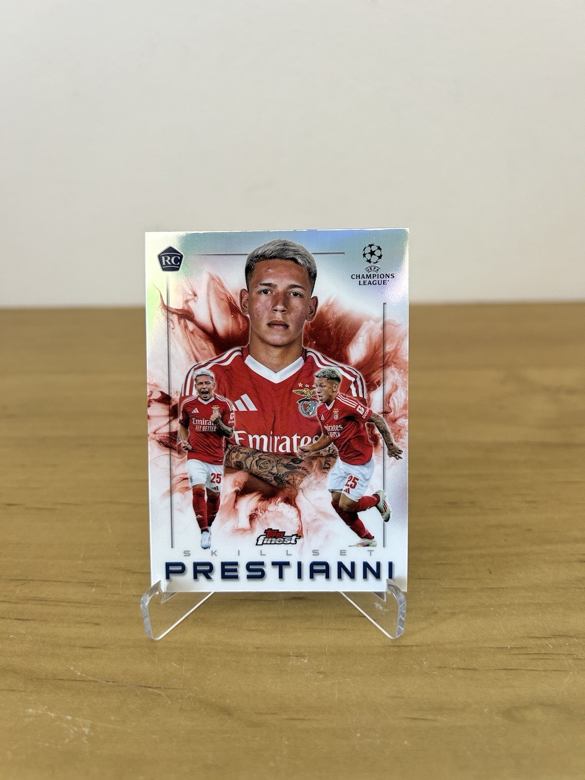 Gianluca Prestianni rookie Skillset Topps Finest UEFA Club Competitions 2024-25 Benfica